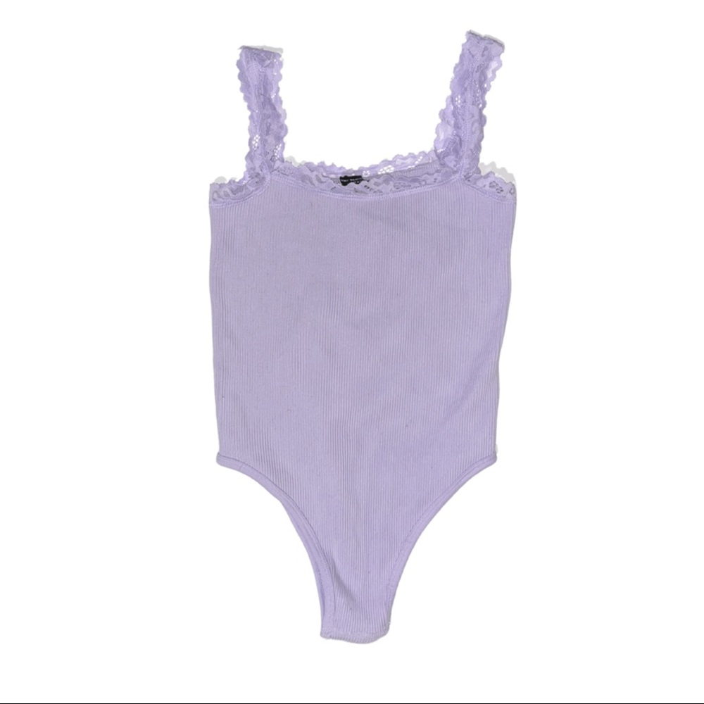 ZARA Ribbed Lilac Bodysuit Limitless Contour Collection. Size: M/L (runs small).